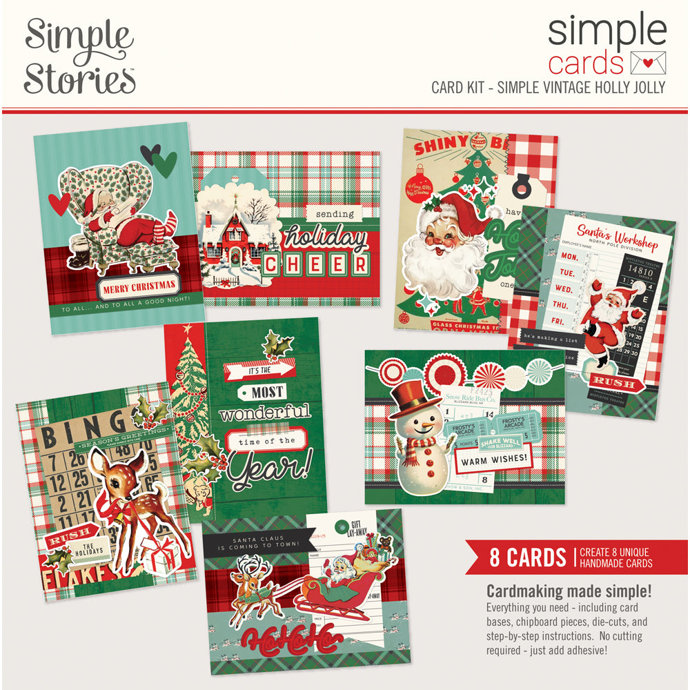 NEW! Simple Cards Card Kit - Simple Vintage Holly Jolly