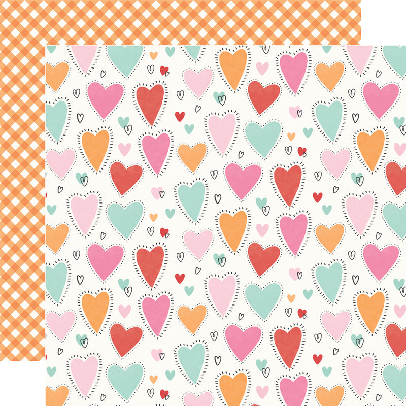 Happy Heart Day 12X12 Cardstock - 25 pack