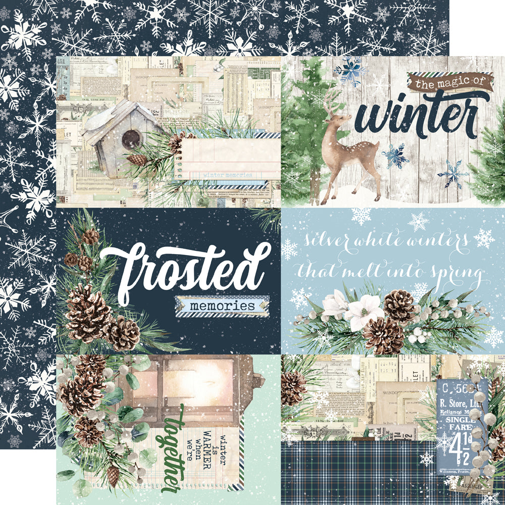 Simple Vintage Fresh Snow 4x6 Elements - 25 pack