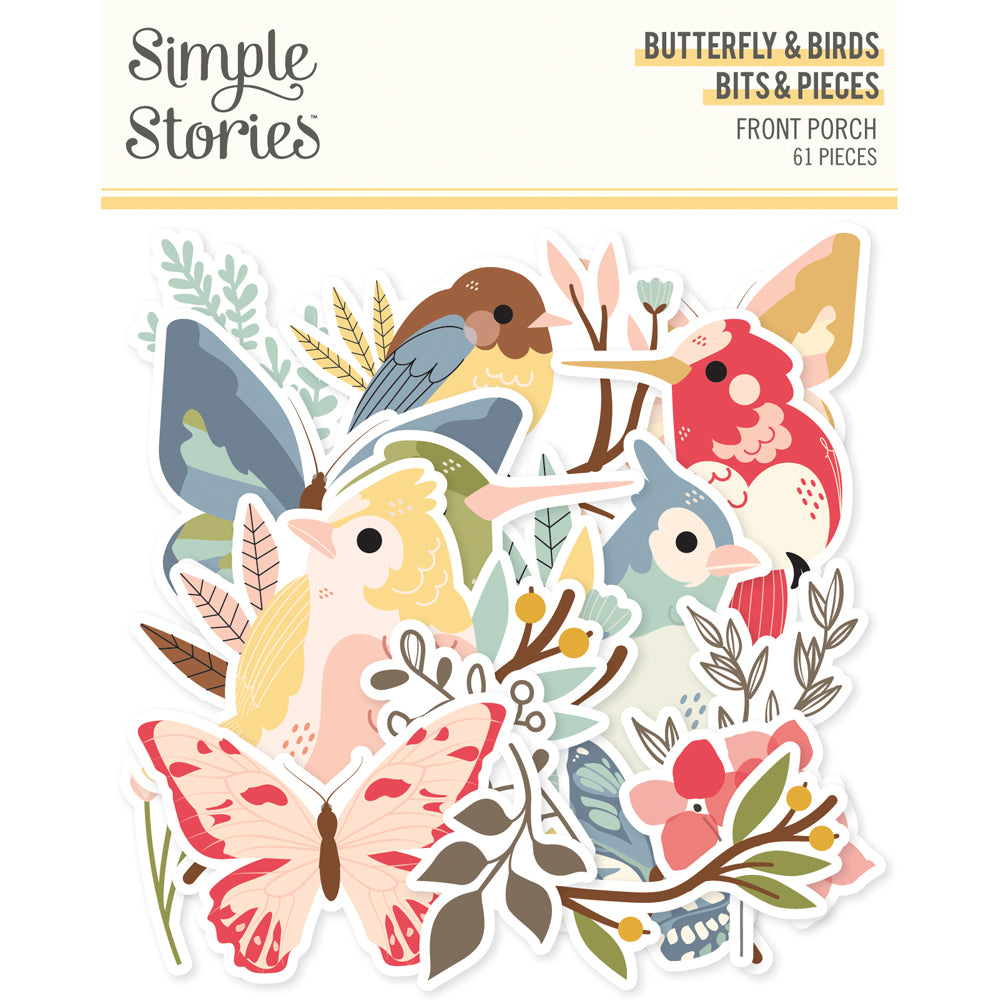 Front Porch Birds & Butterflies Bits & Pieces - Unit of 6