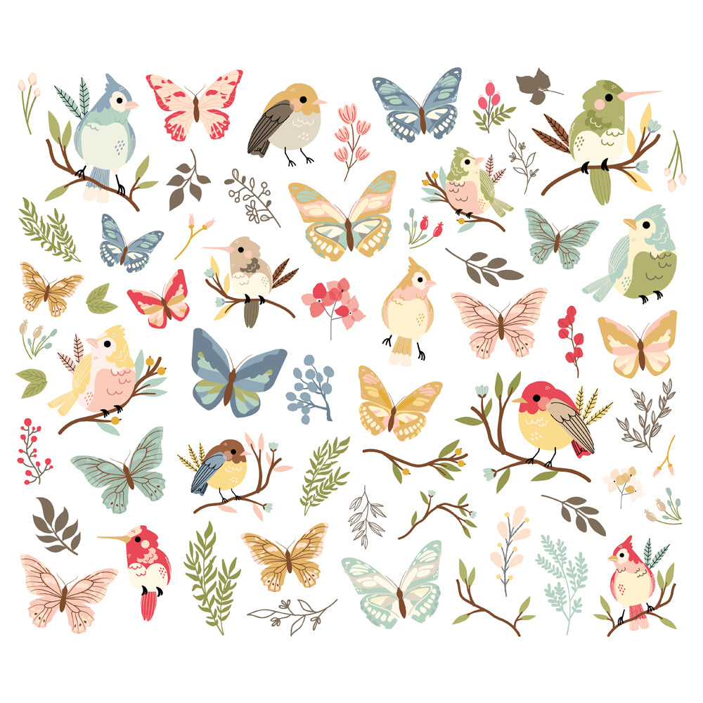 Front Porch Birds & Butterflies Bits & Pieces - Unit of 6