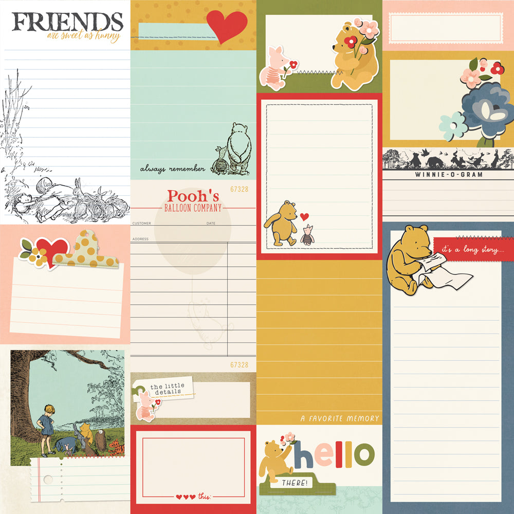 Say Cheese Classic Pooh Journal Elements - 25 pack