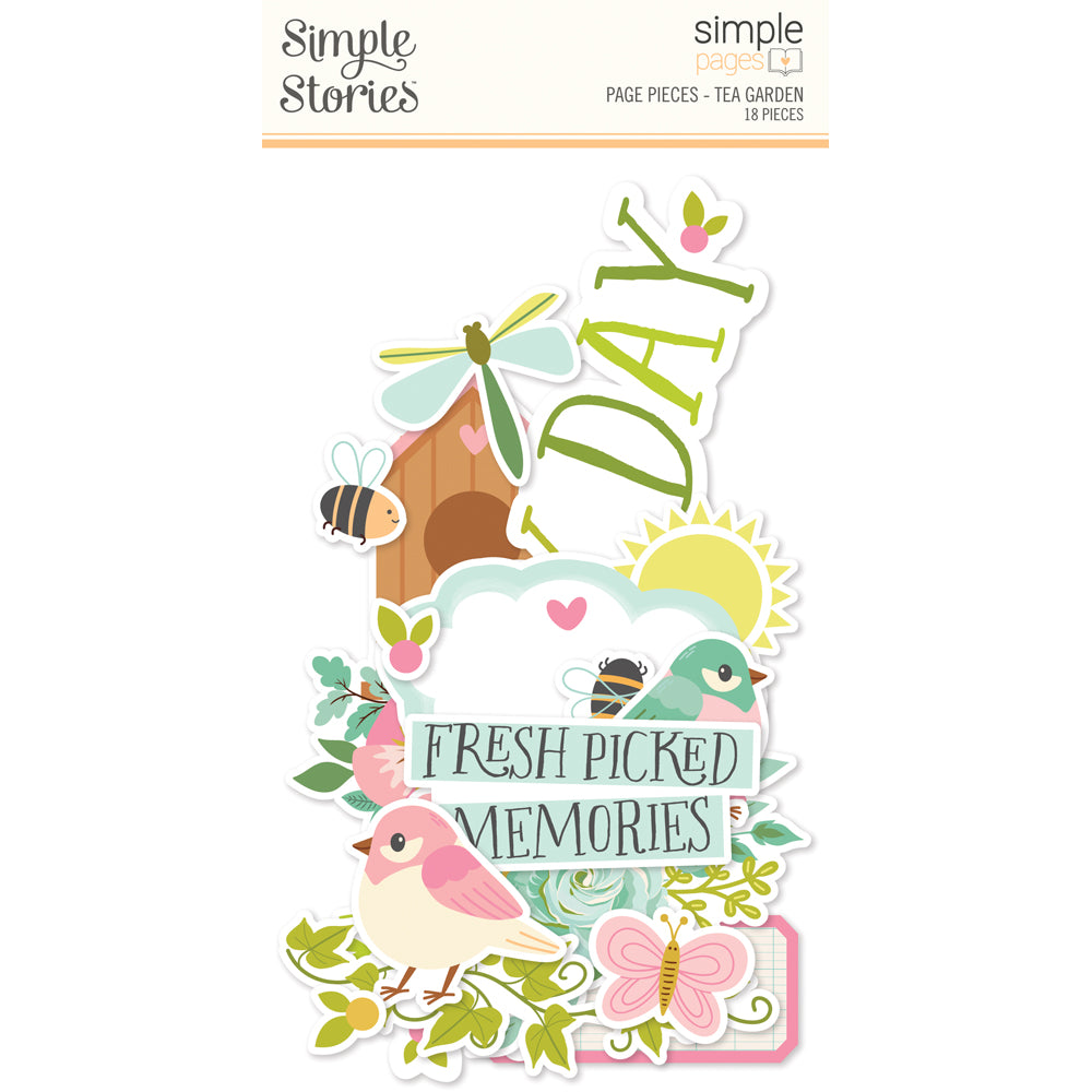NEW! Simple Pages Page Pieces - Tea Garden