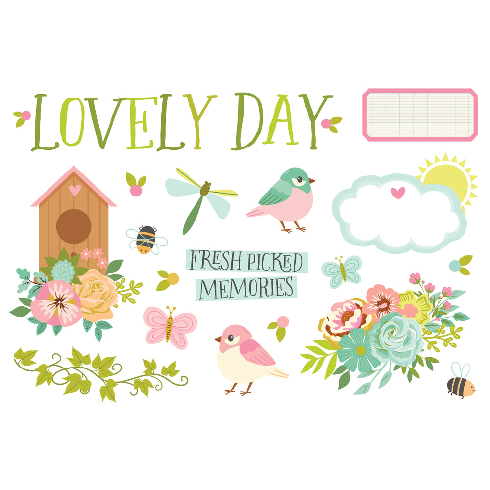 NEW! Simple Pages Page Pieces - Tea Garden