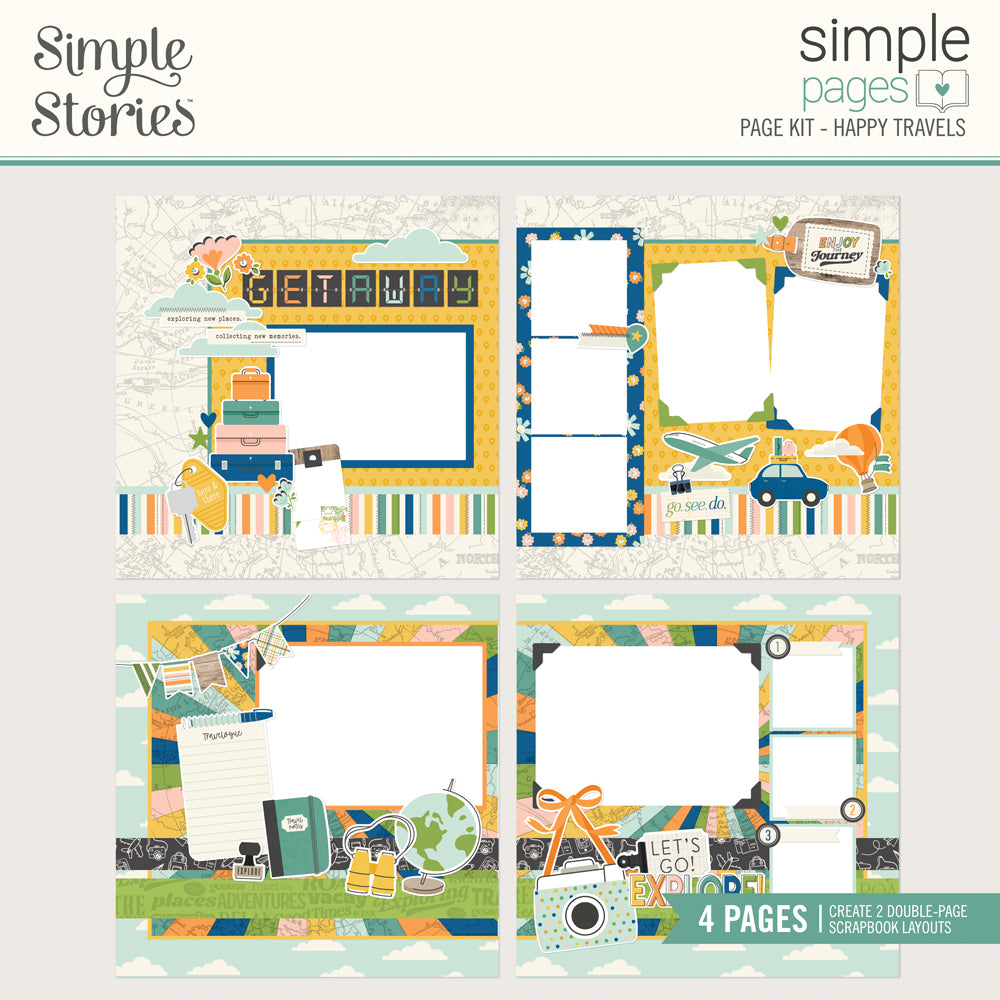 NEW! Simple Pages Page Kit - HAPPY TRAVELS
