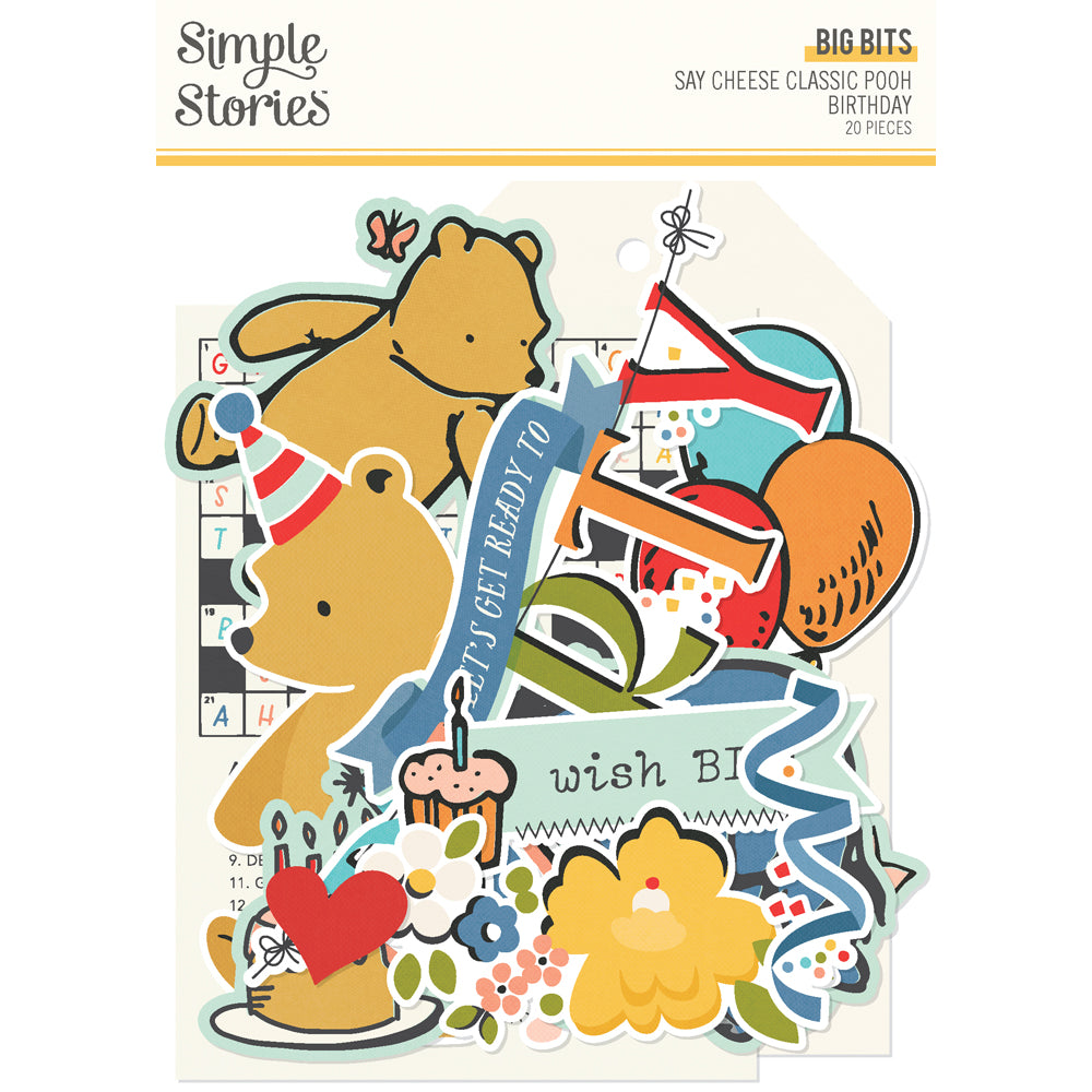 Say Cheese Classic Pooh Birthday Big Bits & Pieces - Unit of 6