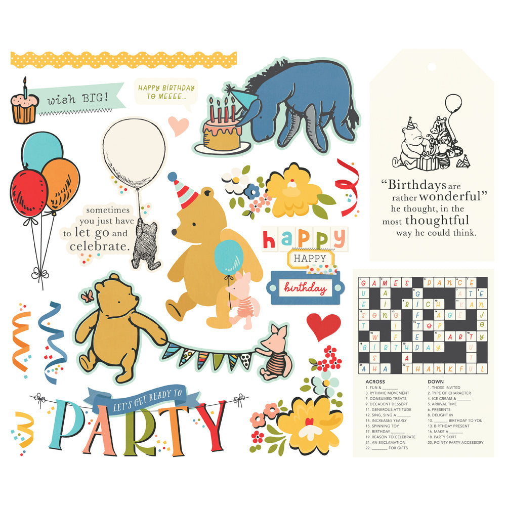 Say Cheese Classic Pooh Birthday Big Bits & Pieces - Unit of 6