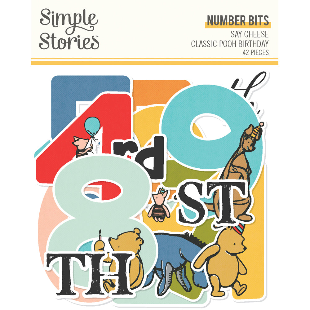 Say Cheese Classic Pooh Birthday Number Bits & Pieces - Unit of 6