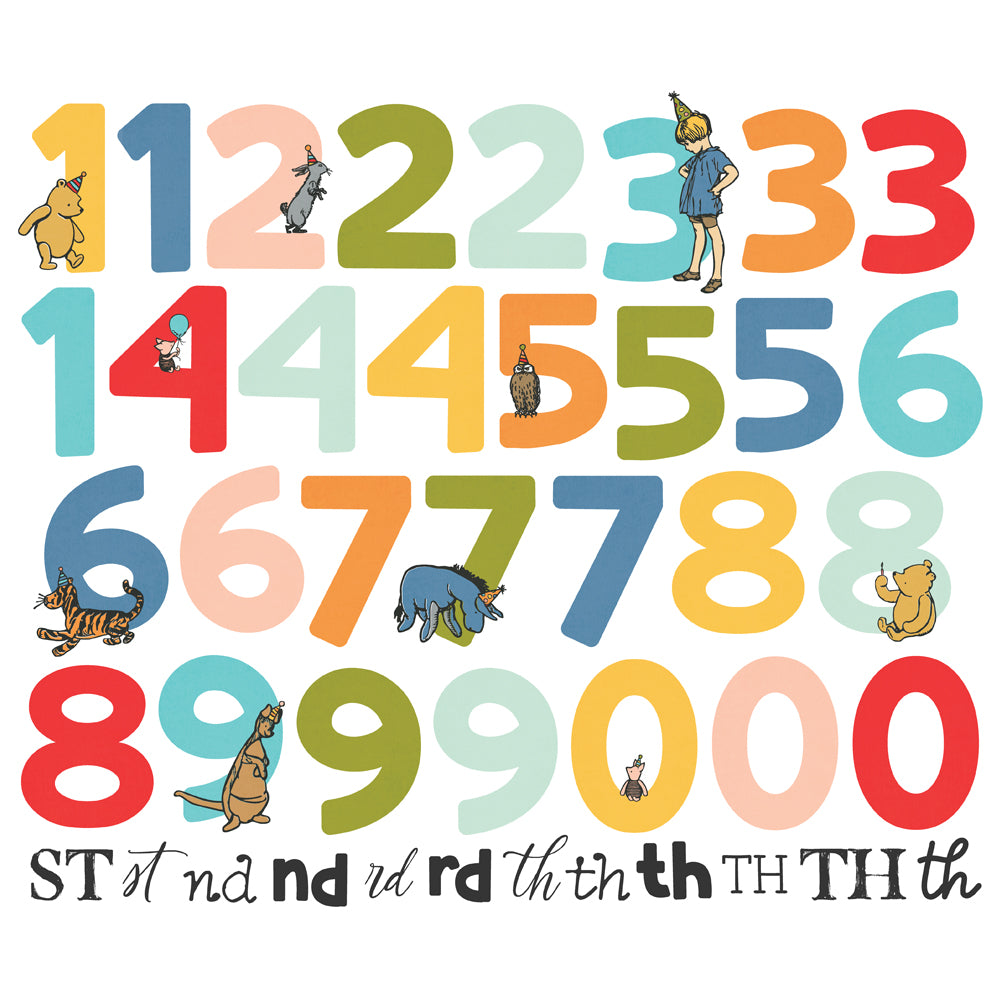 Say Cheese Classic Pooh Birthday Number Bits & Pieces - Unit of 6