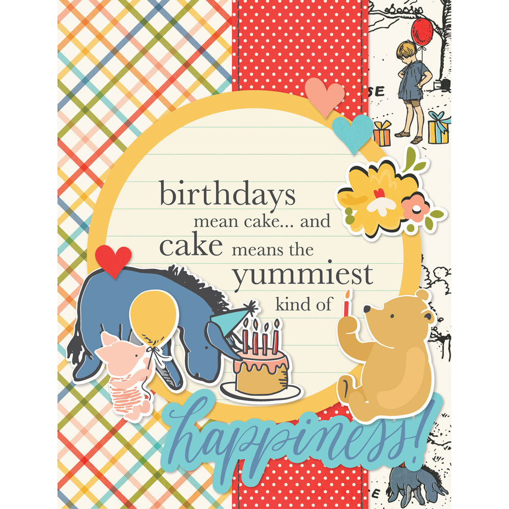 Say Cheese Classic Pooh Birthday  Simple Cards Card Kit - Unit of 6