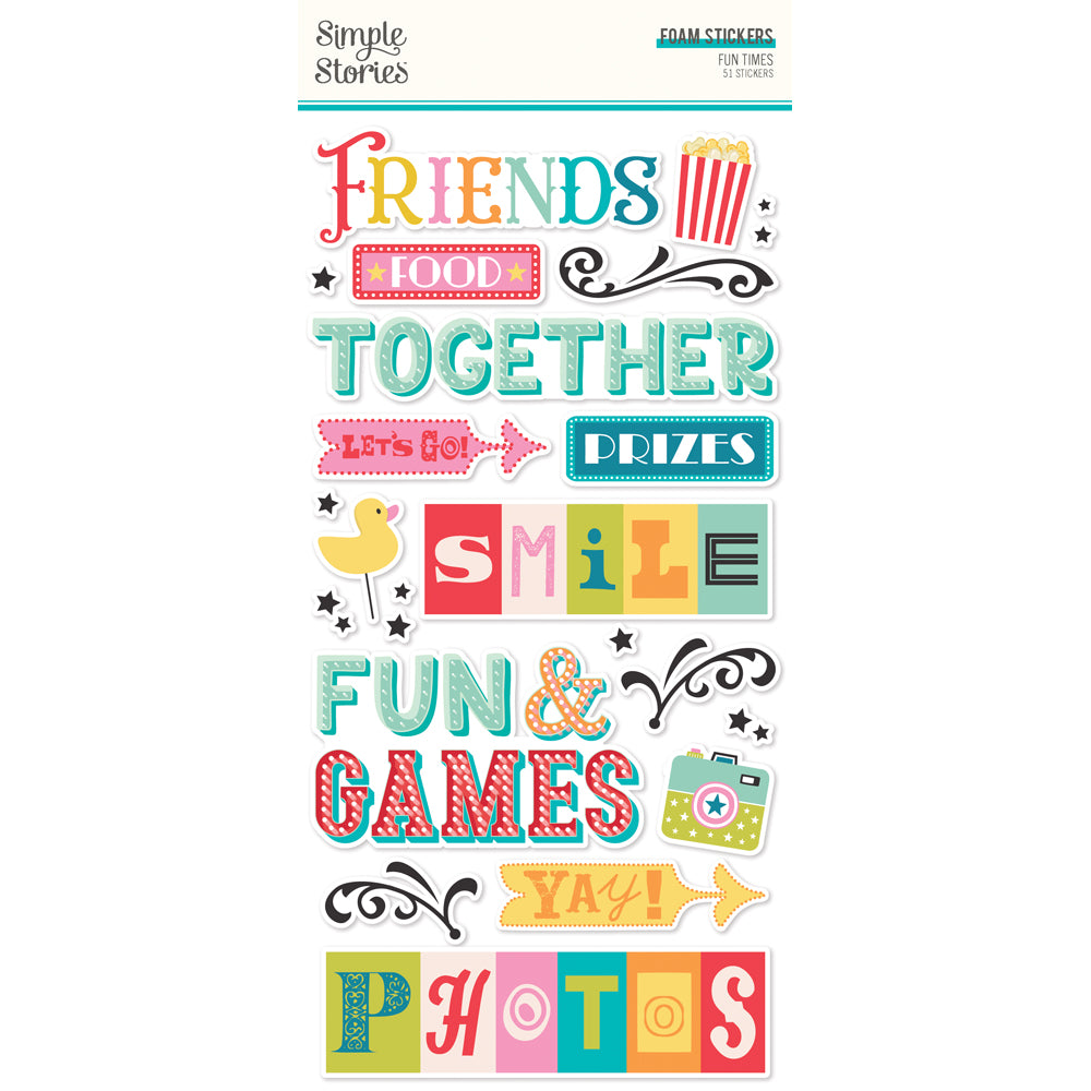 Fun Times Foam Stickers - Unit of 6
