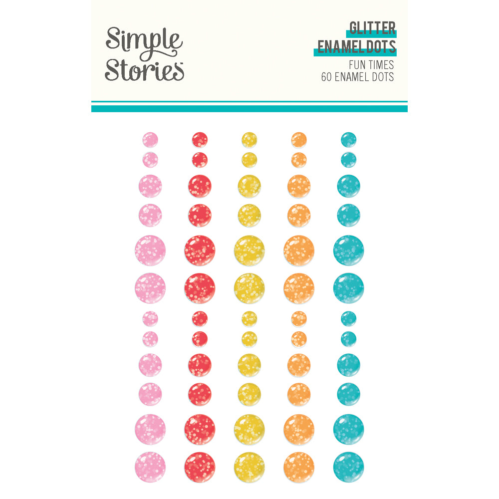 Fun Times Glitter Enamel Dots - Unit of 6