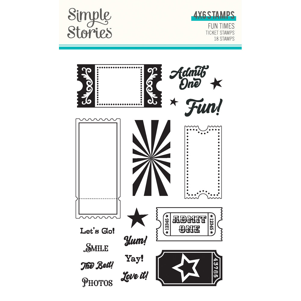 Fun Times Stamps - Tickets - Unit of 6
