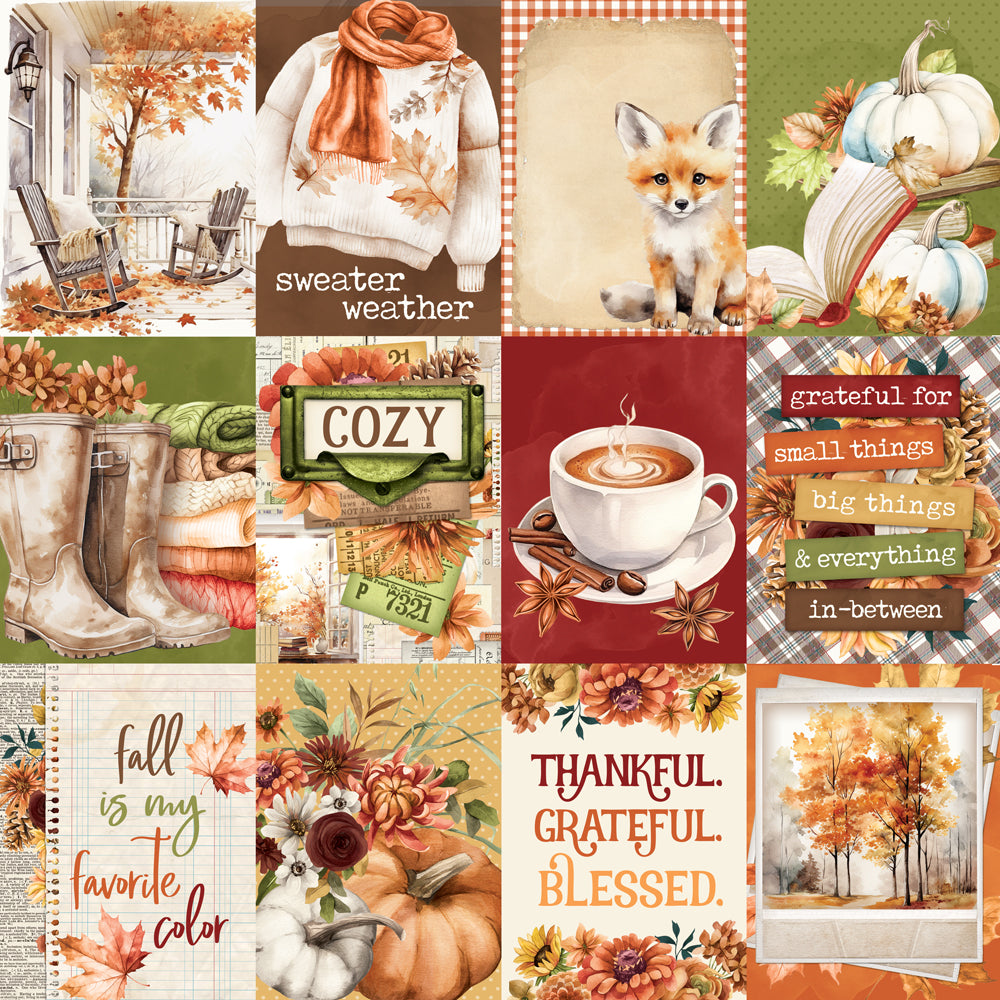 Simple Vintage Autumn Breeze 3x4 Elements - 25 pack