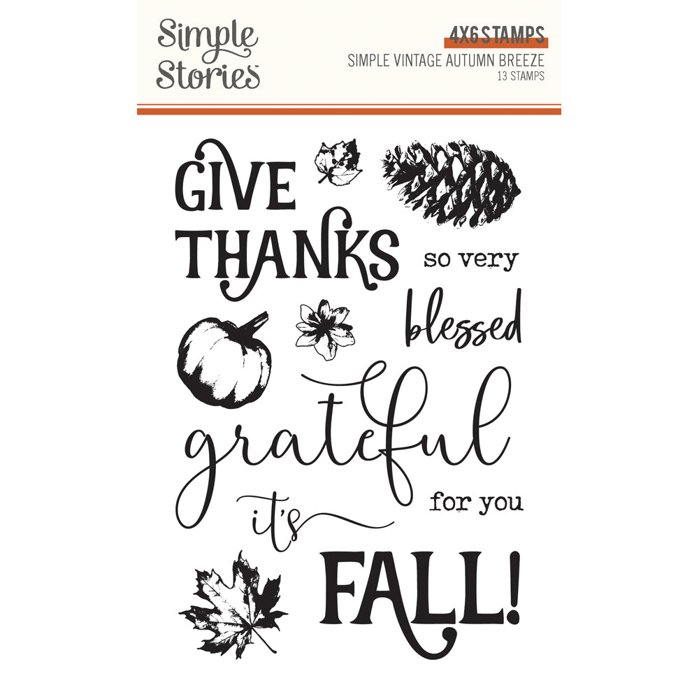 Simple Vintage Autumn Breeze Stamps - Unit of 6