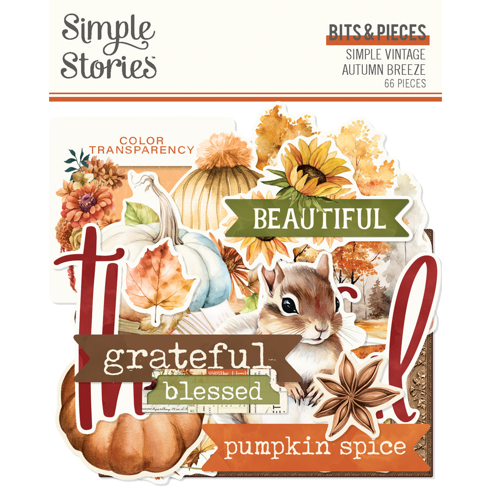 Simple Vintage Autumn Breeze Bits & Pieces - Unit of 6