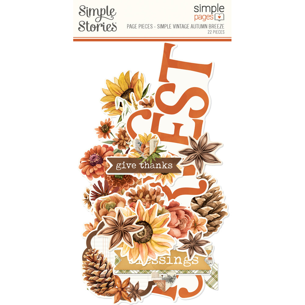 Simple Vintage Autumn Breeze Simple Pages Page Pieces - Unit of 6