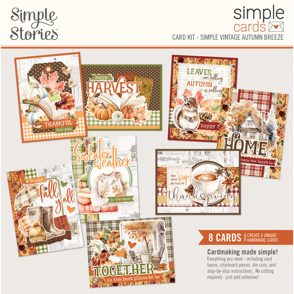 Simple Vintage Autumn Breeze Simple Cards Card Kit  - Unit of 6