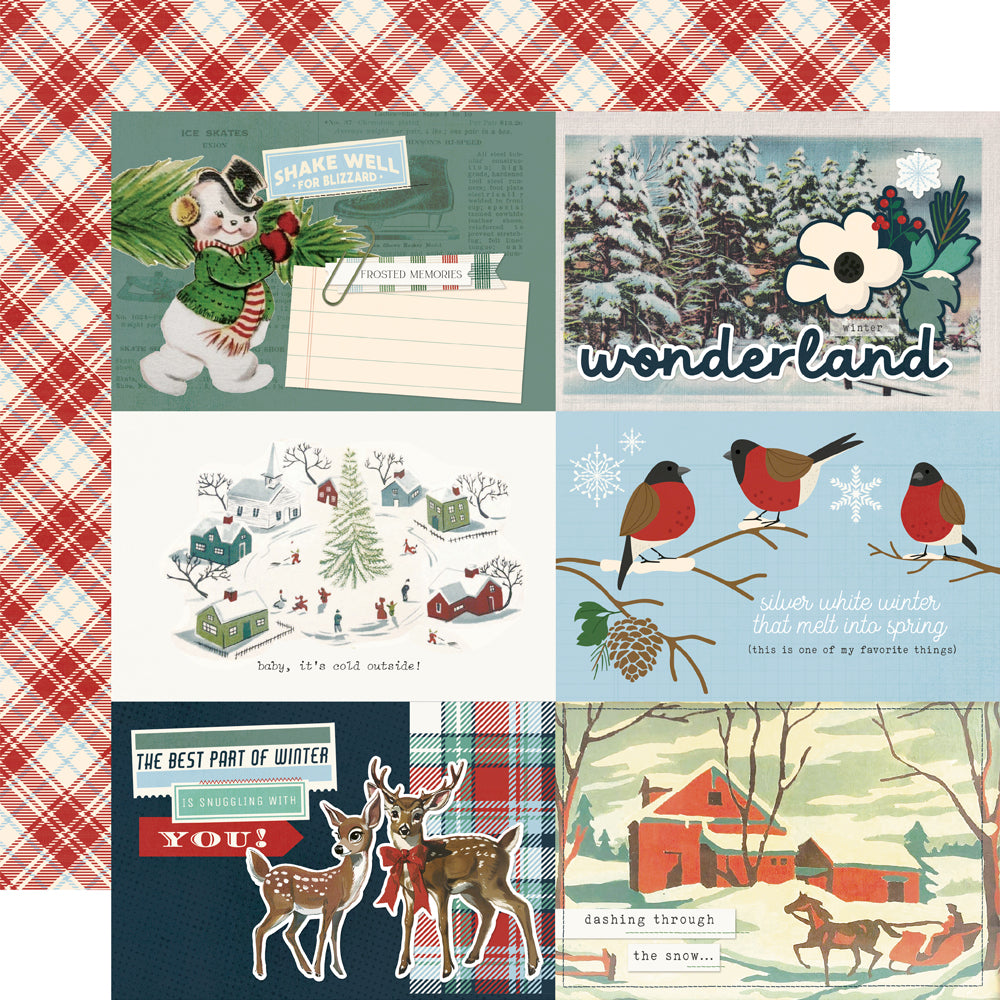 Simple Vintage Flannel Season 4x6 Elements - 25 pack