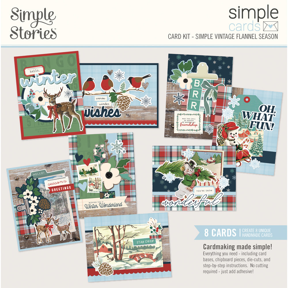 Simple Vintage Flannel Season Simple Cards Card Kit - Unit of 6
