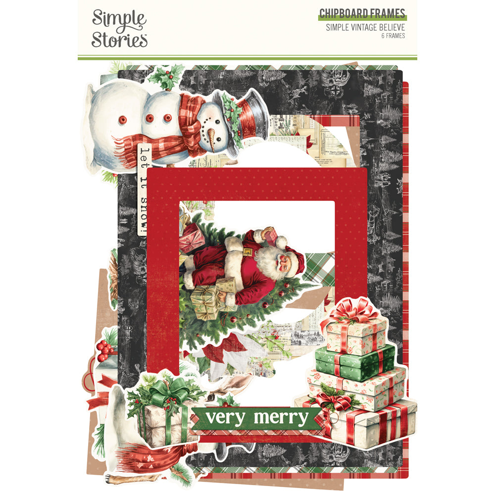 Simple Vintage Believe Chipboard Frames - Unit of 6