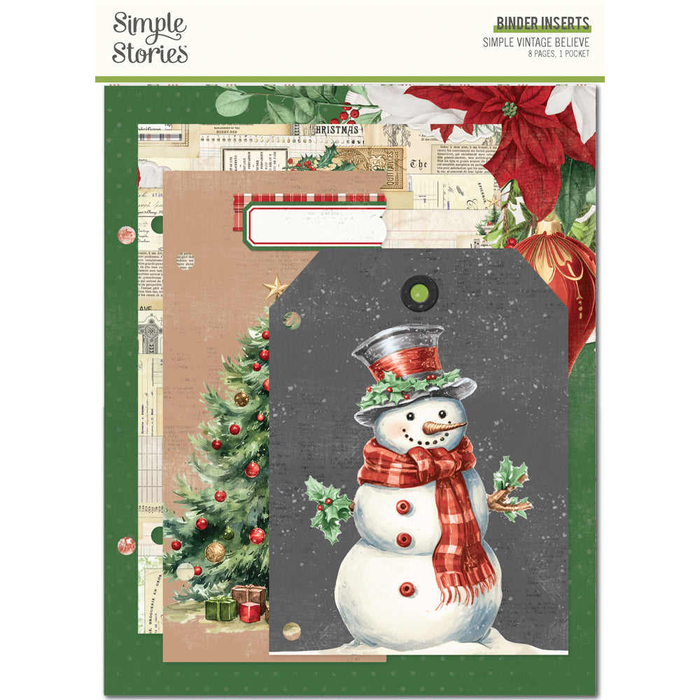 Simple Vintage Believe 6x8 Binder Inserts - Unit of 6