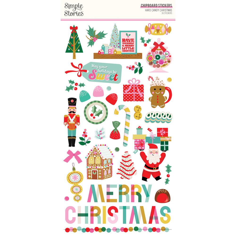Hard Candy Christmas 6x12 Chipboard - Unit of 6