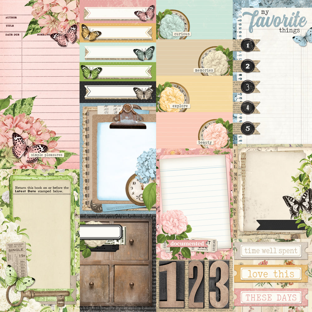 Simple Vintage Junk Drawer - Journal Elements