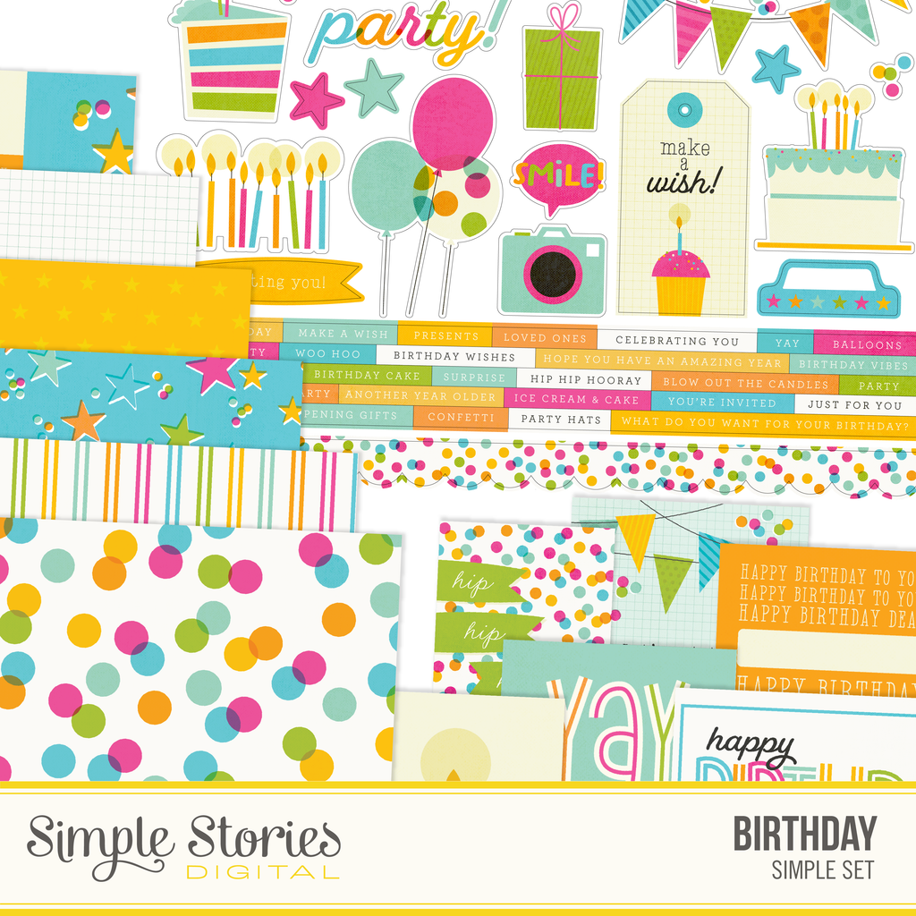 Birthday Digital Simple Set