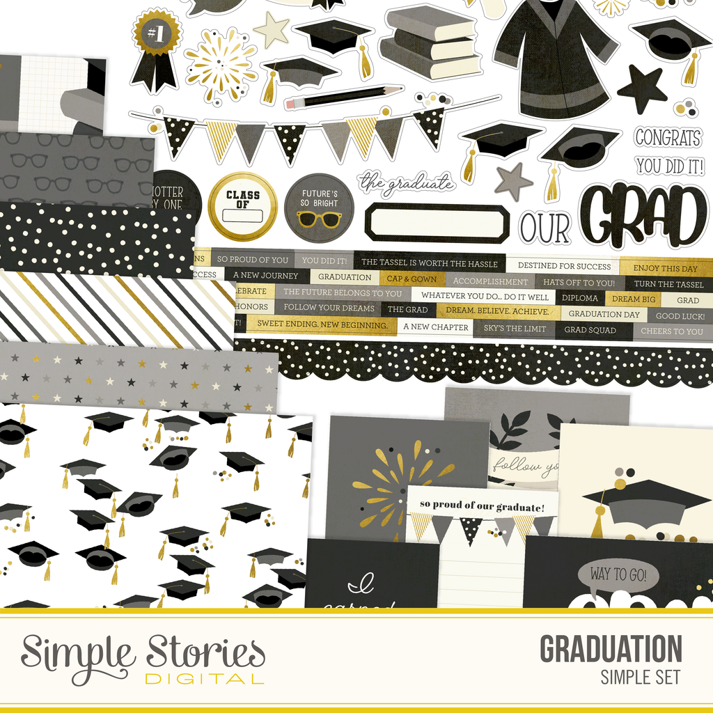 Graduation Digital Simple Set