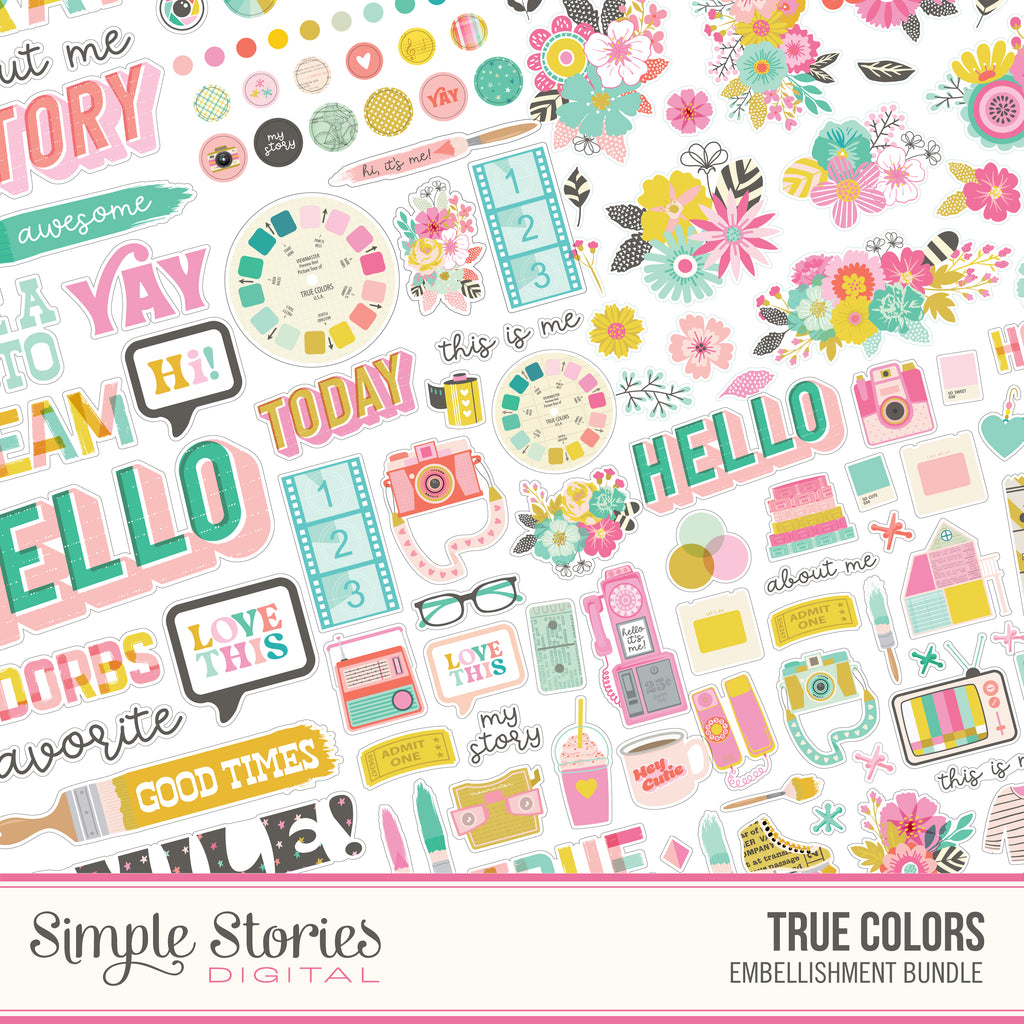 True Colors Digital Embellishment Bundle