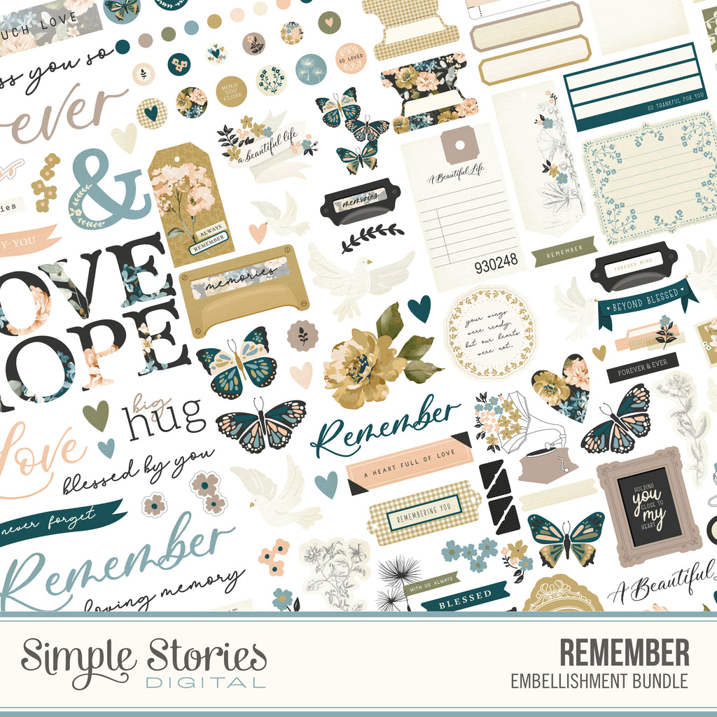 Remember Digital Embellishment Bundle