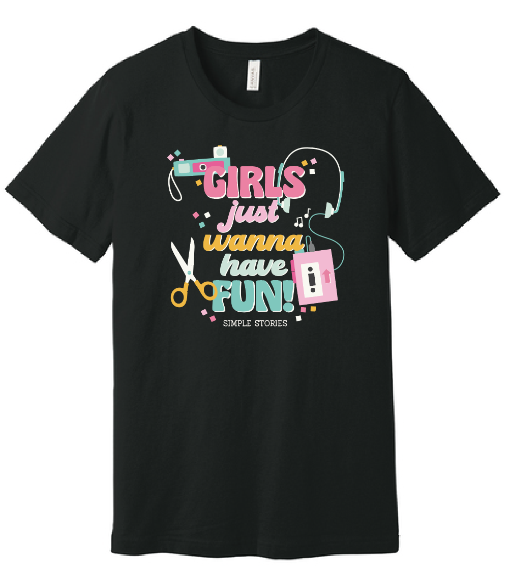 Black-Girls Just Wanna Have Fun Short Sleeve Tee