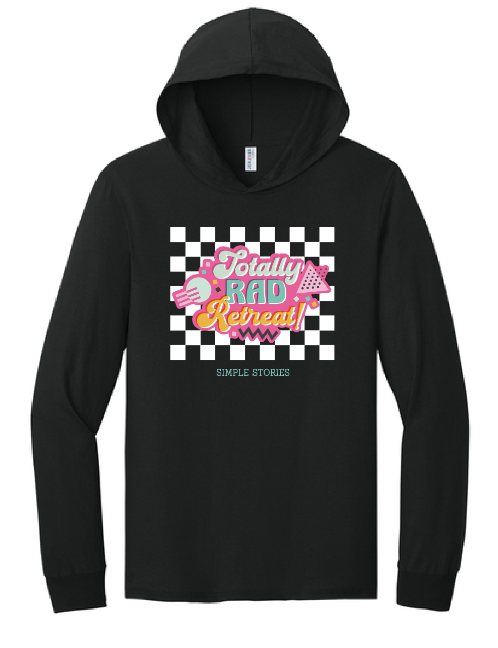 Black-Totally Rad Retreat Long Sleeve Hoodie