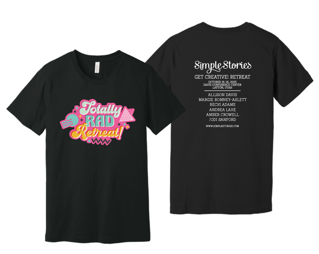 Black-Totally Rad Retreat Short Sleeve Tee