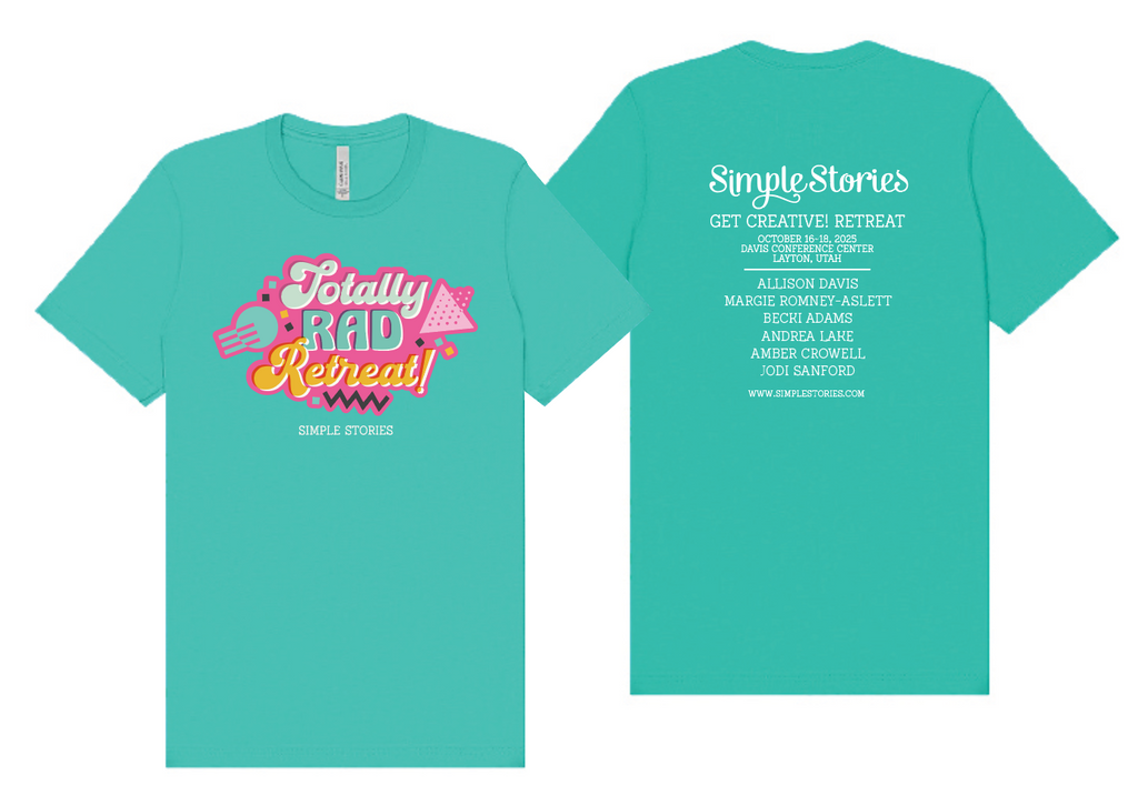 Teal -Totally Rad Retreat Short Sleeve Tee