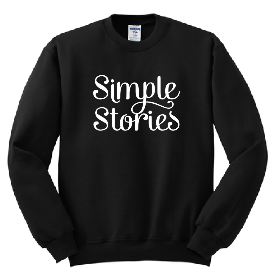 Black-Simple Stories Crewneck Sweatshirt