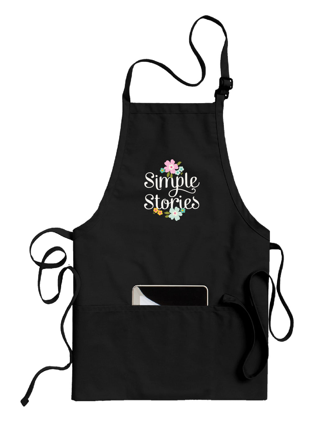 Simple Stories Floral Apron - Black