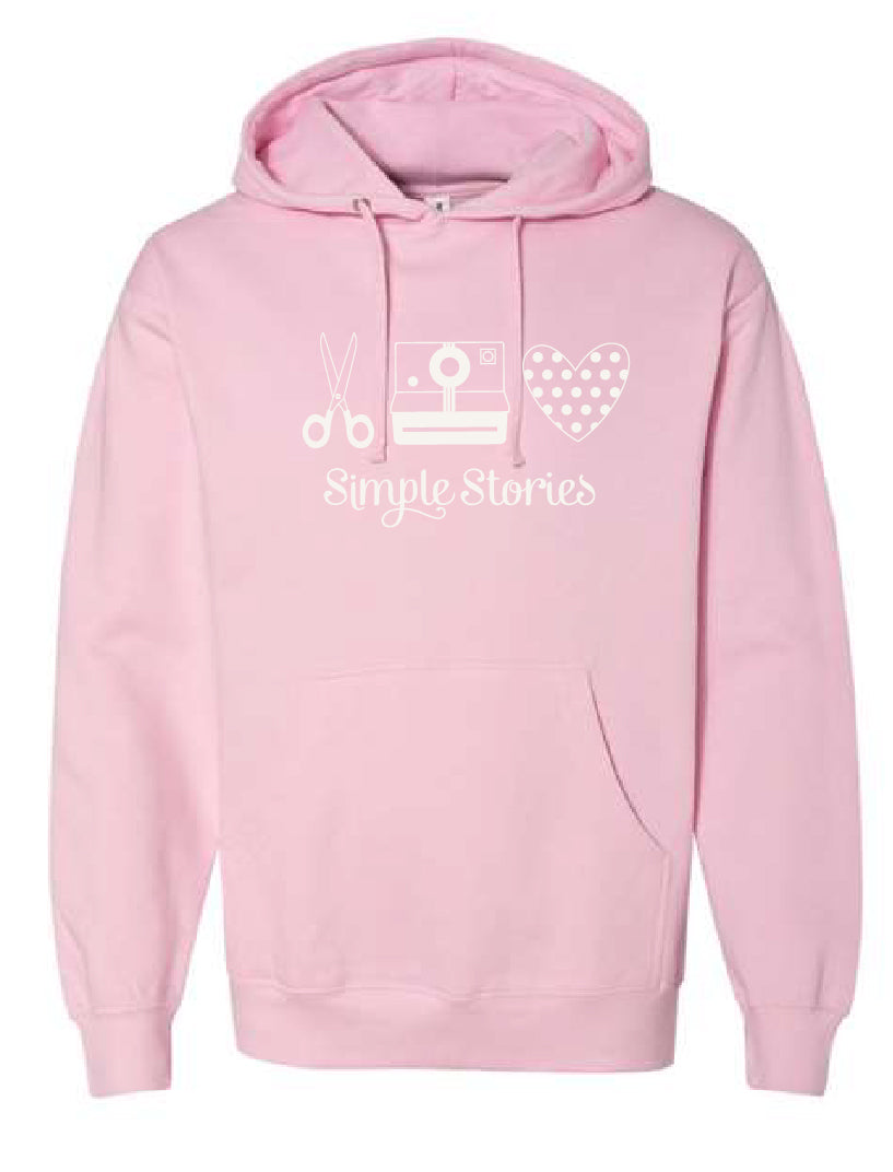 Simple Stories Hooded Sweatshirt - Light Pink