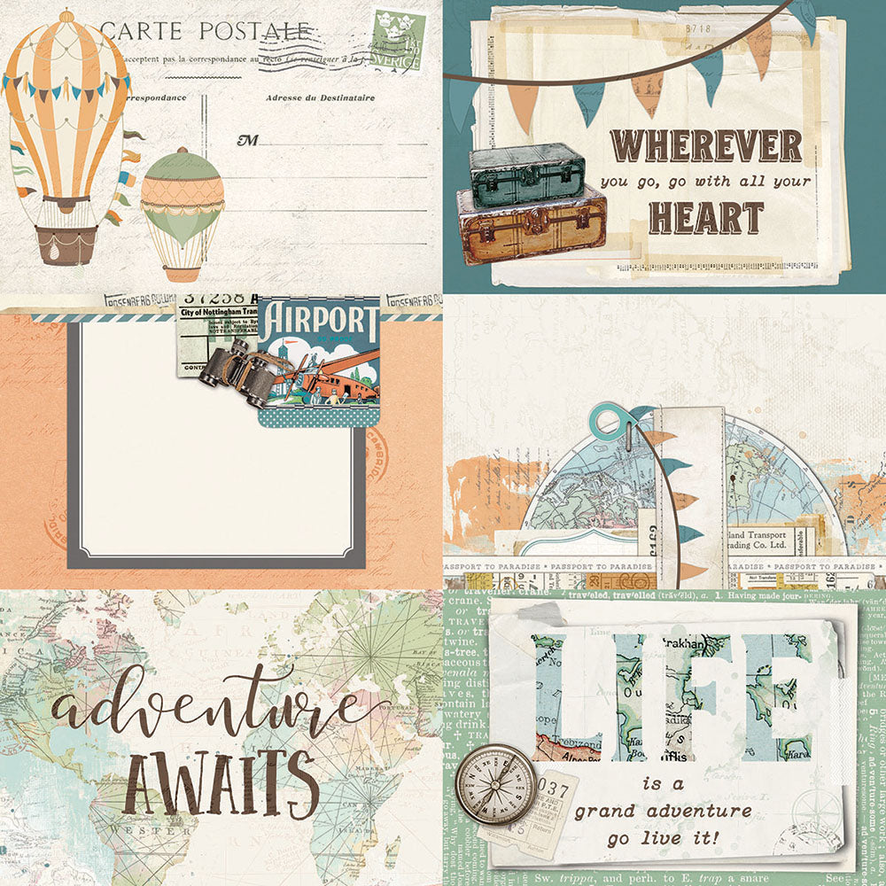 Simple Vintage Traveler 4x6 Elements