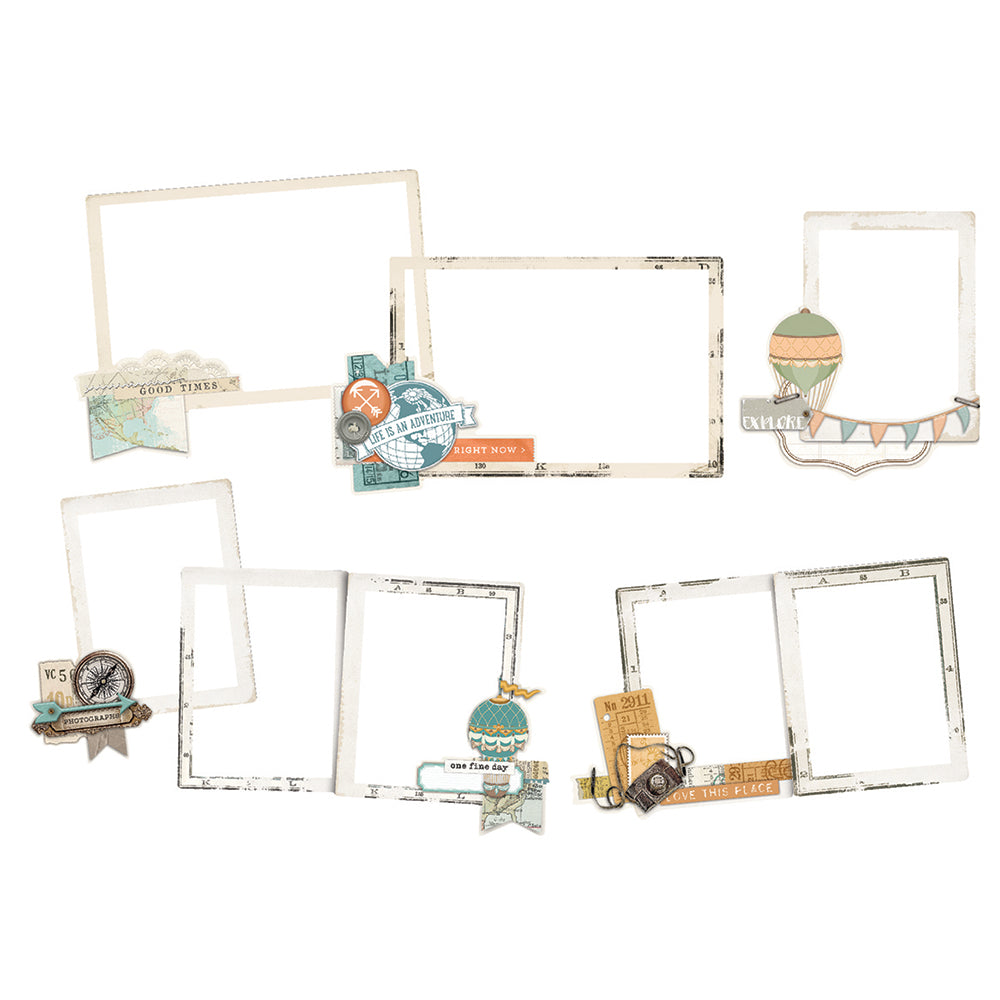 Simple Vintage Traveler Layered Frames