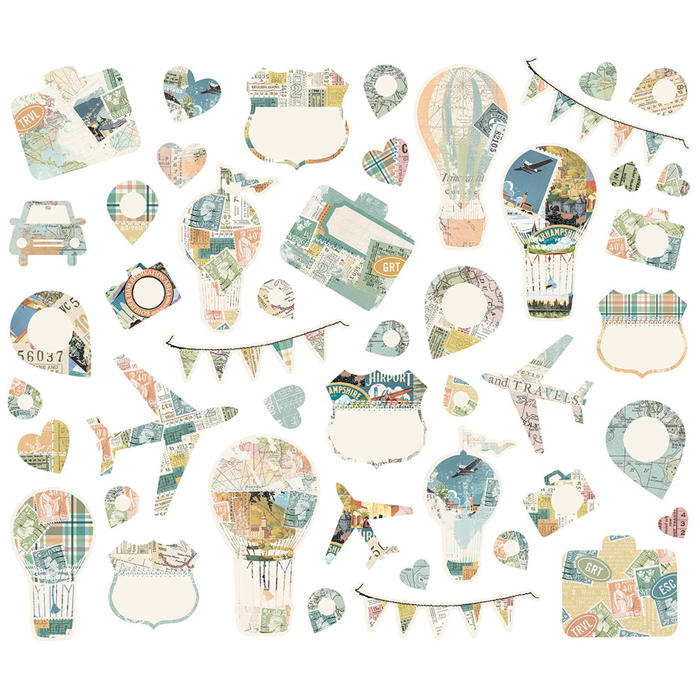 Simple Vintage Traveler Collage Bits & Pieces