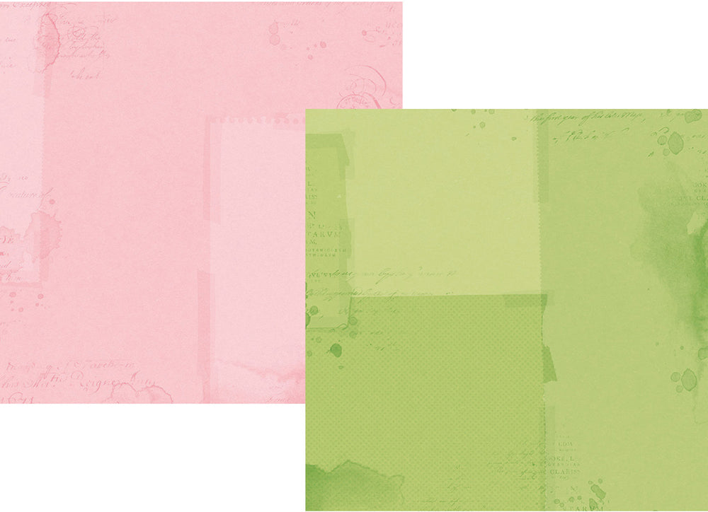 Simple Vintage Botanicals 12x12 Paper - Green/Pink