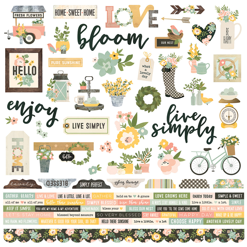 Spring Farmhouse 12x12 Combo Sticker