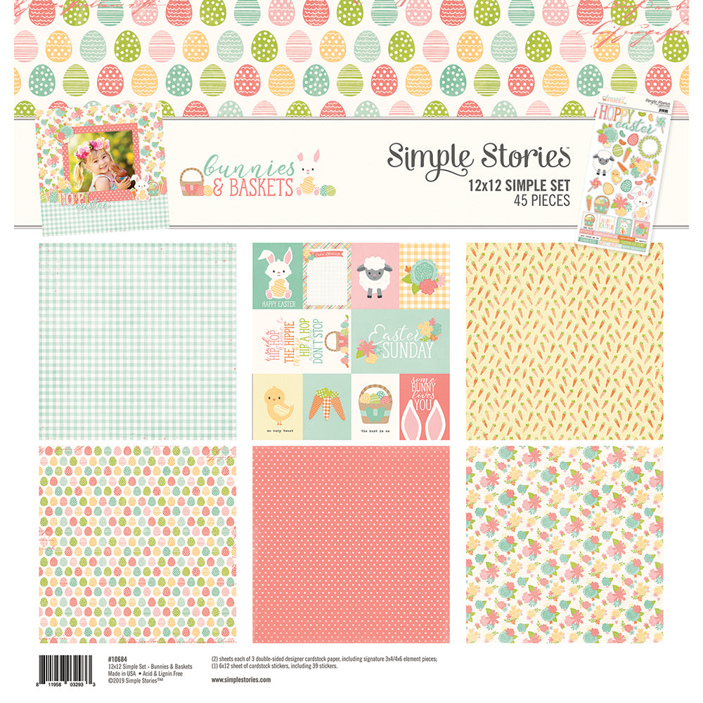 Bunnies & Baskets 12x12 Simple Set