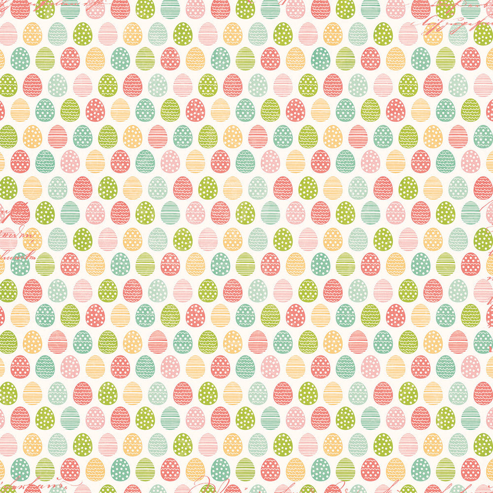 Bunnies & Baskets 12x12 Paper - The Hunt is On