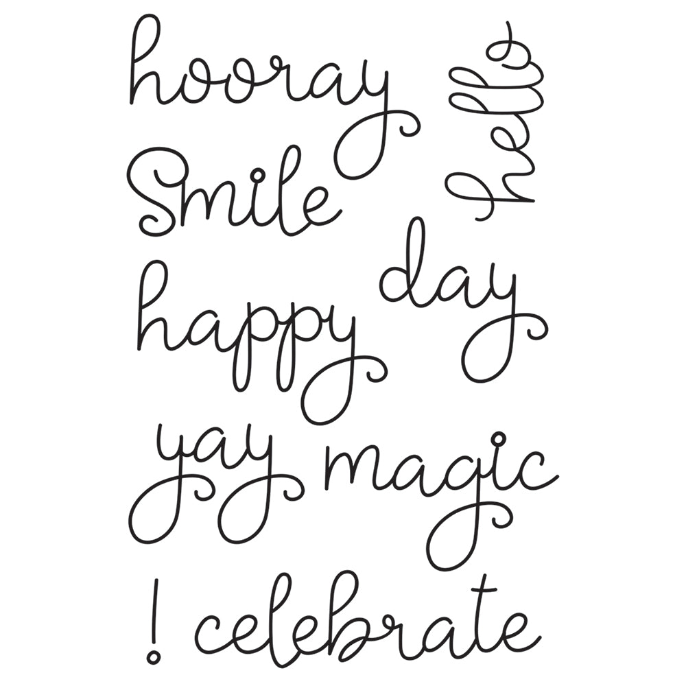 Say Cheese 4 4x6 Stamps - Happy Words