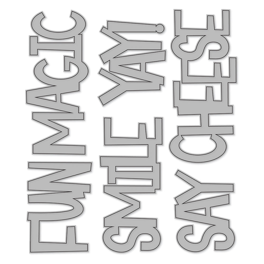 Say Cheese 4 Metal Dies - Fun Words Large