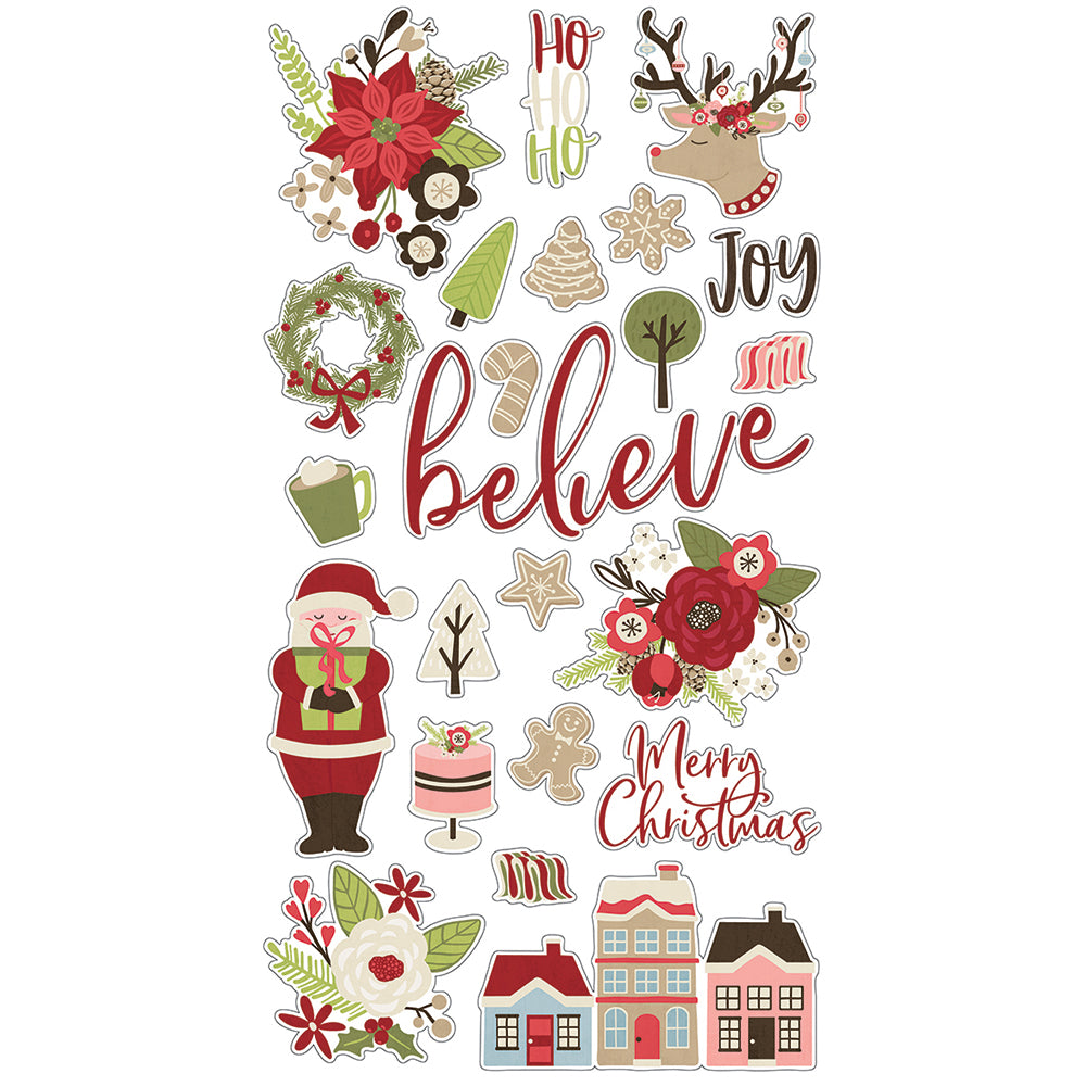 Holly Jolly 6x12 Chipboard