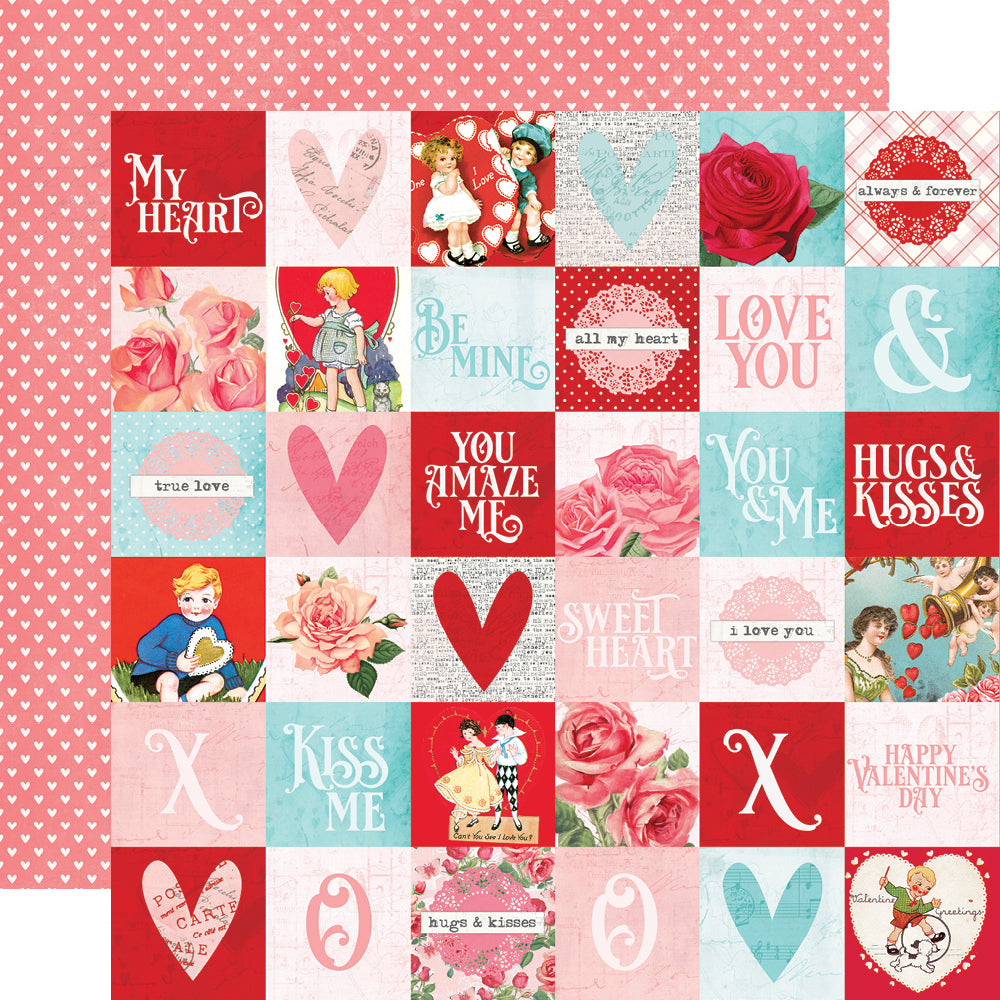 Simple Vintage My Valentine 2x2 Elements